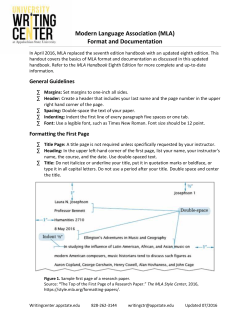 Modern Language Association (MLA)