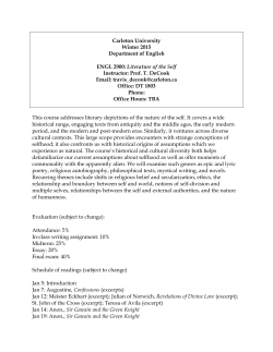 ENGL 2900B - Carleton University