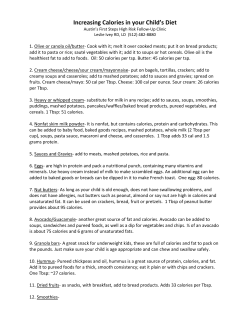 High Calorie Baby Foods