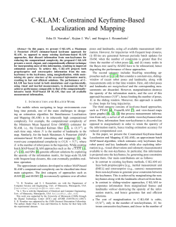 C-KLAM: Constrained Keyframe-Based Localization and Mapping