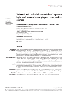 Technical and tactical characteristic of Japanese high