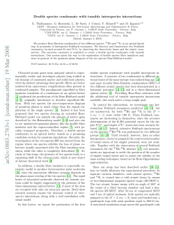 Double species condensate with tunable interspecies interactions