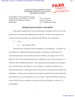 MEMORANDUM Opinion and Order Signed by