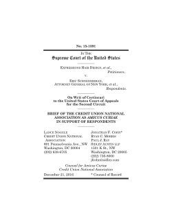 Brief amicus curiae of Credit Union National