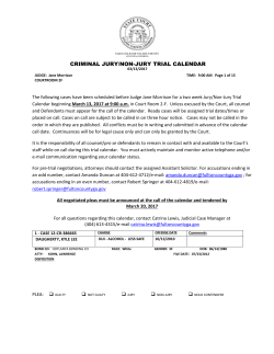 CRIMINAL JURY/NON-JURY TRIAL