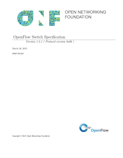 OpenFlow&reg; Switch Specification Ver 1.5.1