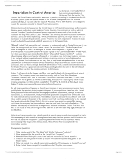 Imperialism In Central America their economic penetration of