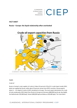 FACT SHEET Russia &ndash; Europe: the liquid relationship often