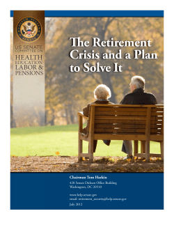 The Retirement Crisis and a Plan to Solve It