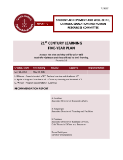 21st century learning five-year plan