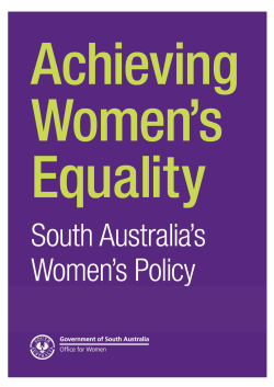 Achieving Women`s Equality: South