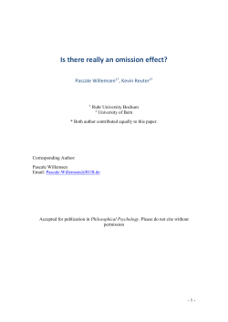 Is there really an omission effect?