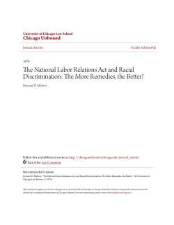 The National Labor Relations Act and Racial Discrimination: The