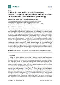 In-Field, In Situ, and In Vivo 3-Dimensional Elemental Mapping for