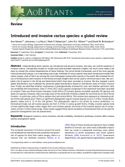 Introduced and invasive cactus species: a global review