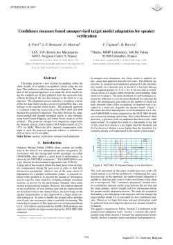 Confidence Measure Based Unsupervised Target Model