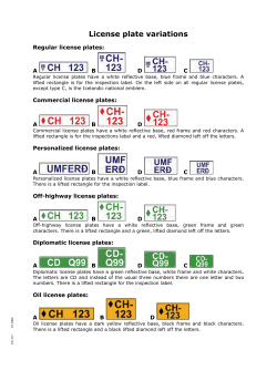 License plate variations