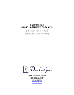 CORPORATION BUY-SELL AGREEMENT ORGANIZER