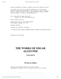 The Works of Edgar Allen Poe, Volume 2
