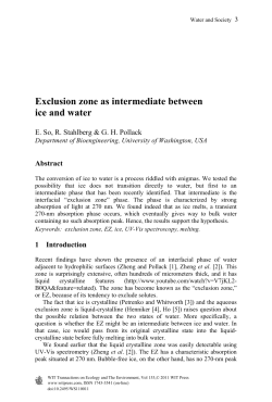 Exclusion zone as intermediate between ice and water