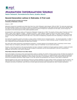 Second-Generation Latinos in Nebraska: A First Look