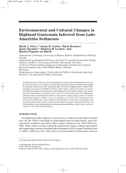 Environmental and cultural changes in highland Guatemala inferred