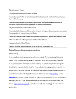 Discussion points: Vincent Read the following and answer the