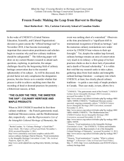 Frozen Foods: Making the Leap from Harvest to Heritage