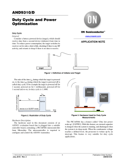 AND9310 - Duty Cycle and Power Optimization