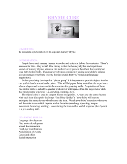 RHYME Cube Lesson Plan