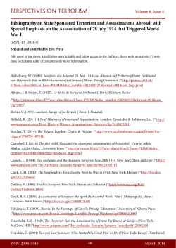 Bibliography on State Sponsored Terrorism and Assassinations