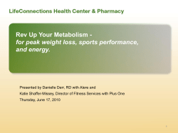 Rev Up Your Metabolism - LifeConnections Health Center