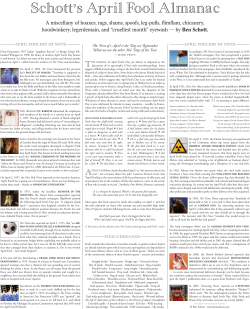 Schott`s April Fool Almanac