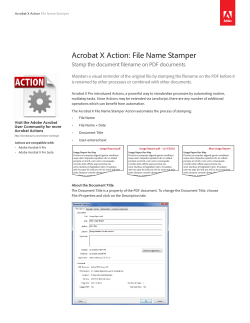 Acrobat X Action: File Name Stamper