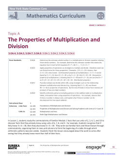 The Properties of Multiplication and Division