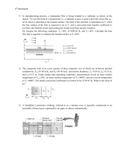 3rd Homework 1) In manufacturing process, a transparent film is