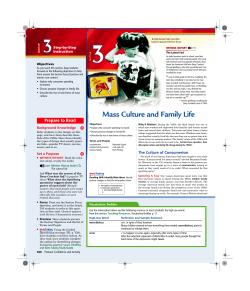Mass Culture and Family Life