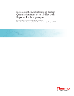 Increasing the Multiplexing of Protein Quantitation from 6- to 10
