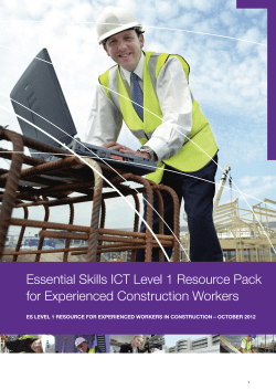 Essential Skills ICT Level 1 Resource Pack for Experienced