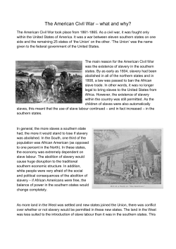 The American Civil War - Gentofte Ungdomsskole 10.A 2012-13