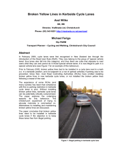 Broken Yellow Lines in Kerbside Cycle Lanes