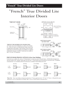 "French" True Divided Lite Interior Doors