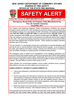Recall of Propane Cylinders