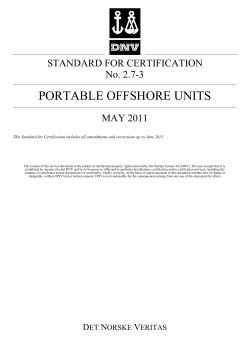 DNV Standard for Certification 2.7