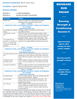Session 6 - Brisbane Run Squad