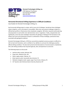 Difficult Drilling Experience - Directed Technologies Drilling