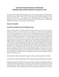 Minutes - Easttown Township