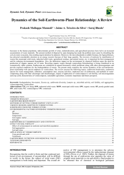 Dynamics of the Soil-Earthworm