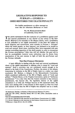 Legislative Response to Furman v. Georgia