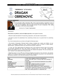Case Information Sheet